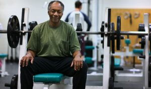 Senior Man in Exercise Room