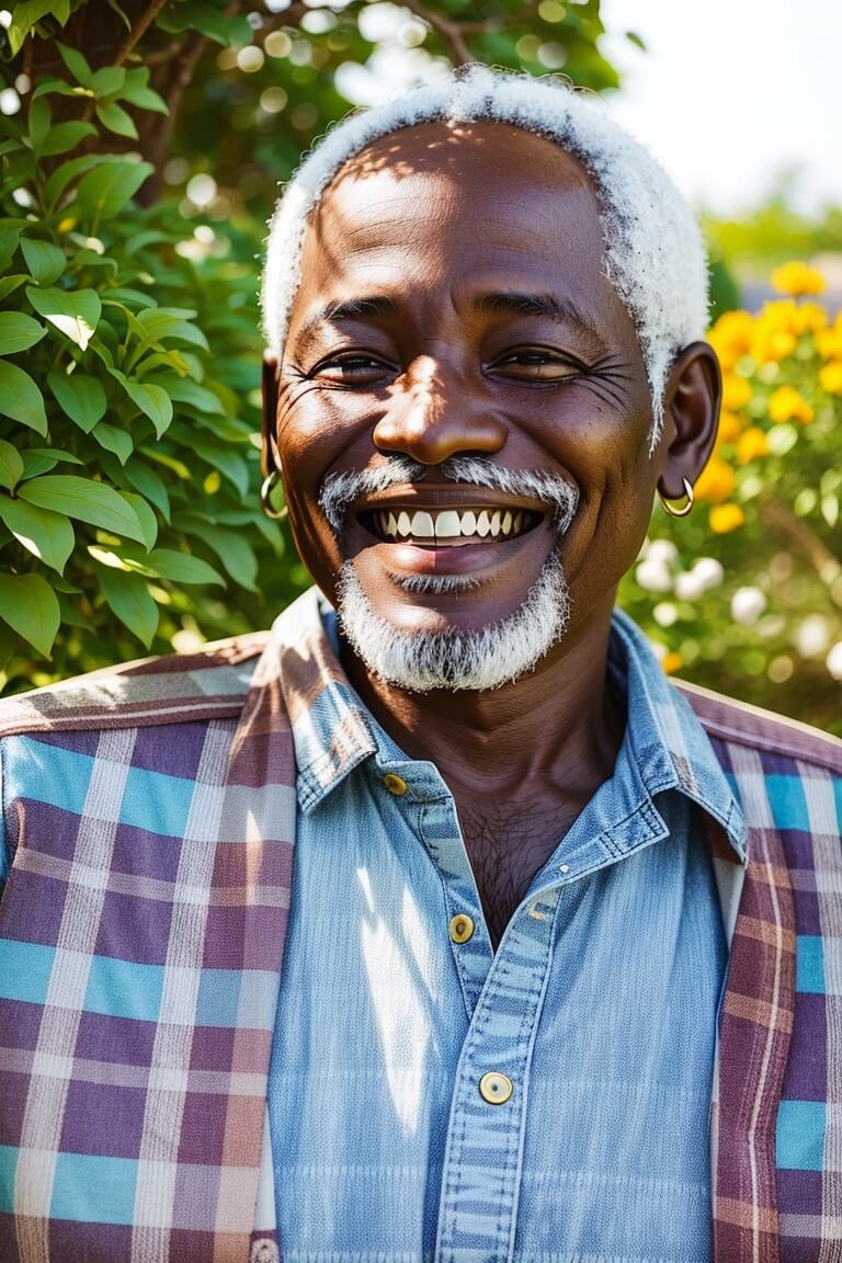 DreamShaper v7 a smiling confident older african person enjoyi 2